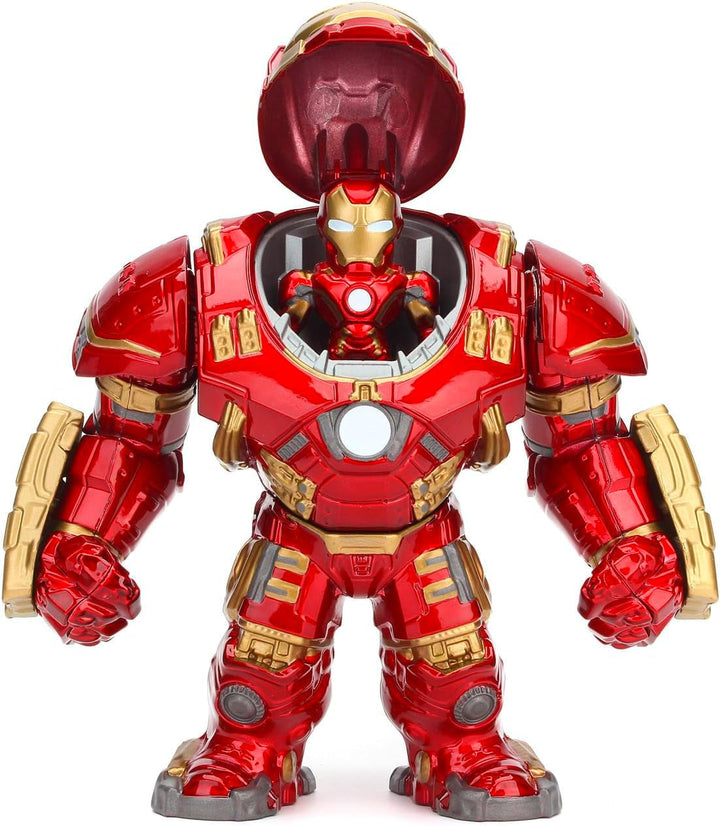 Jada Toys Marvel Figure Hulkbuster & Ironman, Cască deschisă și închisă, Figuri de colecție, Set, Die-Cast, Roșu, Dimensiune: 6 inch Hulkbuster & 2 inch Ironman Action figures Naty Shop