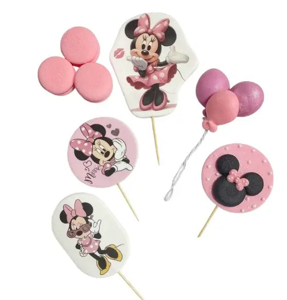 Set 10 decoratiuni comestibile, Minnie Mouse
