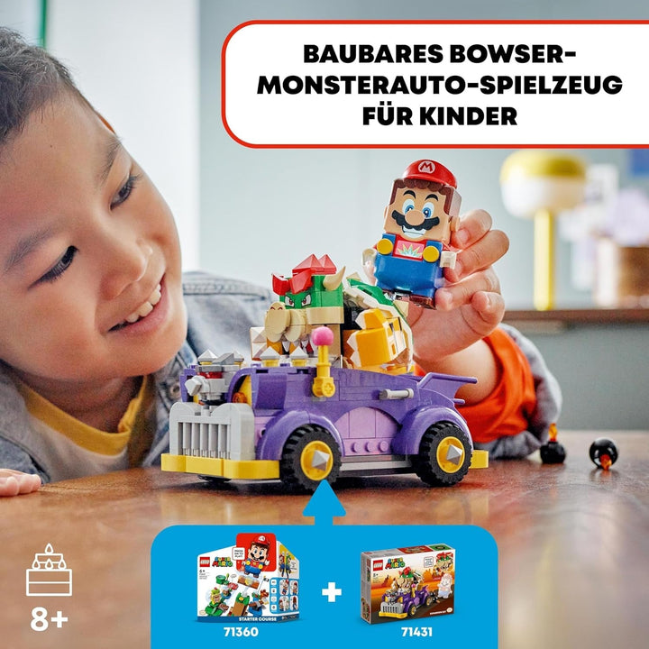 LEGO Super Mario Bowser's Monster Cart - Set de expansiune, jucărie pentru mașină cu figura Bowser pentru băieți și fete, set cu un singur personaj, cadou de gamer pentru copii de la 8 ani 71431 Seturi de constructie Besuche den LEGO-Store