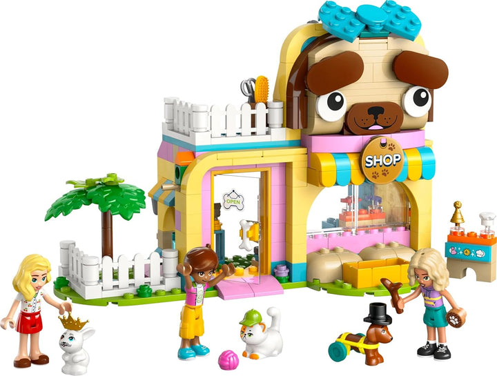 Magazin de accesorii pentru animale LEGO Friends, set de joacă pentru jocuri de rol, jucărie educativă pentru fete de la 6 ani, 3 minifigurine și 3 figuri de animale, pisică, câine și iepuraș, idee de cadou pentru copii 42650 Seturi de constructie Besuche den LEGO-Store