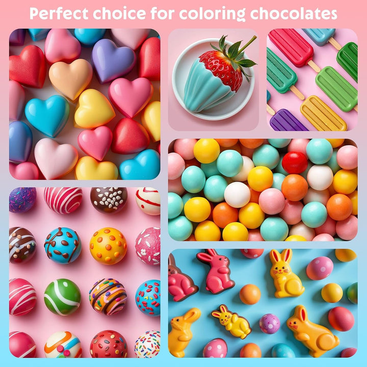 Colorant alimentar liposolubil 7 culori x 12 ml, colorant alimentar foarte concentrat pe bază de ulei pentru ciocolată, colorant alimentar pentru decorarea torturilor, brioșe, copt, glazură, fondant