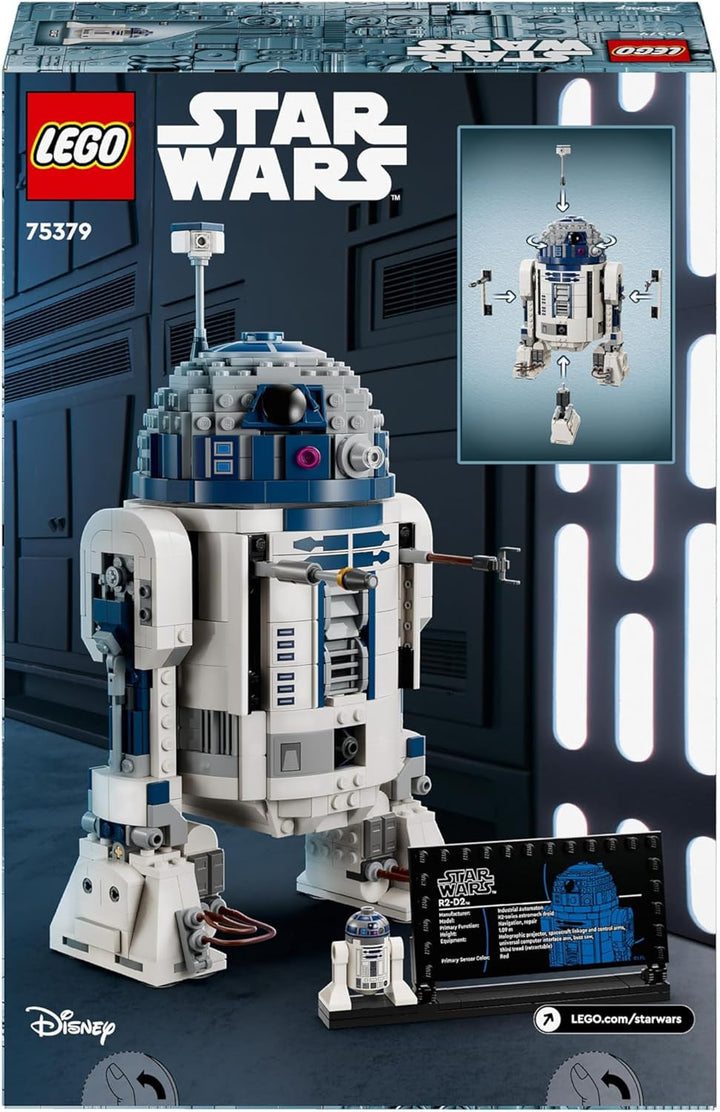 LEGO Star Wars R2-D2, set model pentru copii, băieți și fete, figurină droid construibilă cu minifigurina Darth Malek a 25-a aniversare și placă de decorare, idee de cadou de colecție 75379 Seturi de constructie Besuche den LEGO-Store