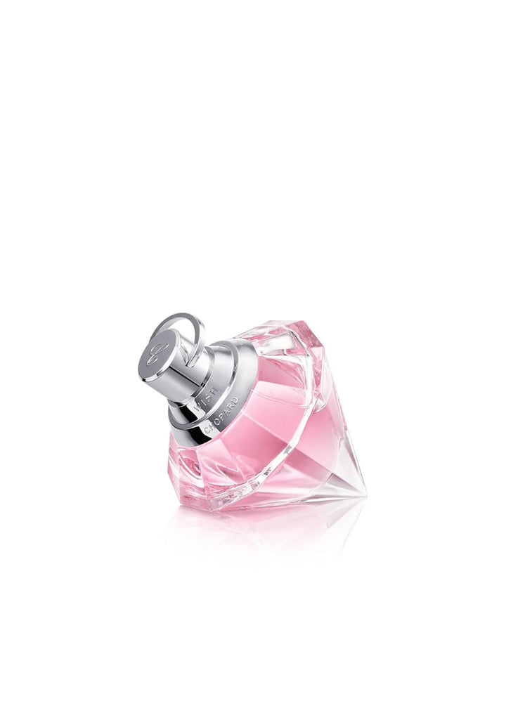 Chopard Pink Wish 75 ml – Apă de toaletă pentru femei – Parfum floral-fructat – Note radiante de mandarină, neroli, piersică, chihlimbar și lemn de santal – Parfum pentru femei – Sticlă transparentă din sticlă