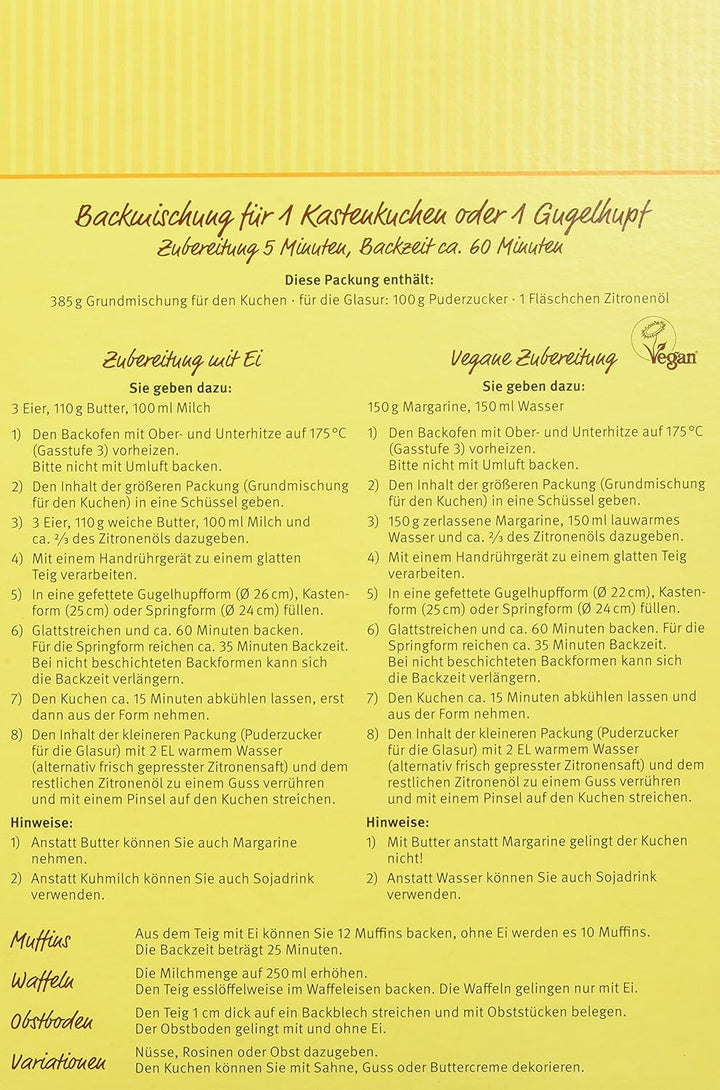 Prăjitură cu lămâie și speltă Demeter, pachet de 6 (6 x 485 g)