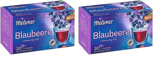 Meßmer Afine | 20 pliculețe de ceai | Fără gluten | Fără lactoză | Vegan (pachet cu 2)