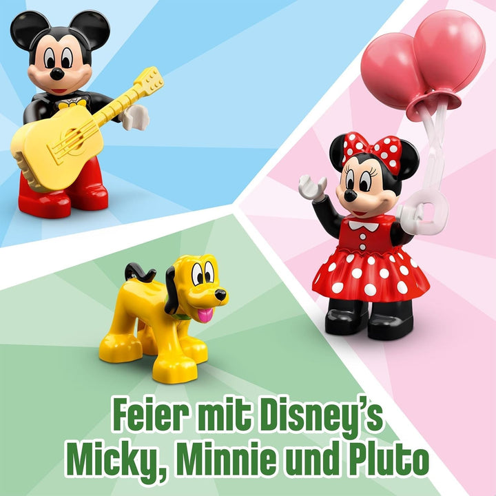 Trenul aniversar LEGO 10941 DUPLO Disney Mickey și Minnie, tren de jucărie cu tort și baloane, cadou pentru copii de 2 ani și peste Seturi de constructie Besuche den LEGO-Store