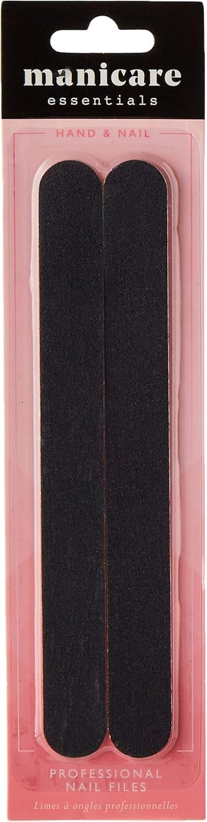 Pilă de unghii, căptușită, pentru modelarea unghiilor naturale și artificiale, față-verso, granulație medie, puternică, robustă, pentru acasă, saloane, manichiură sau pedichiură profesională, 2 bucăți