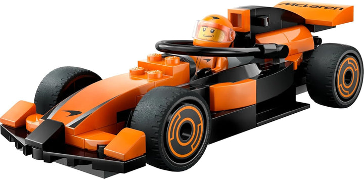 LEGO City F1 Racer cu mașină de curse Mclaren - Model de jucărie Formula 1 cu mașină de curse și minifigurină - cadou mic pentru băieți și fete de la 6 ani sau fani ai sporturilor cu motor 60442 Seturi de constructie Besuche den LEGO-Store