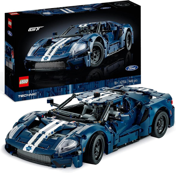 LEGO 42154 Technic Ford GT 2022 Kit model de mașină pentru adulți, Supercar la scara 1:12 cu caracteristici autentice, set avansat pentru colecționari Seturi de constructie Besuche den LEGO-Store Singur