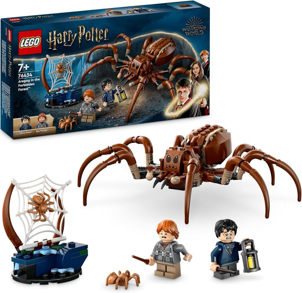 LEGO Harry Potter Aragog în Pădurea Interzisă, set de joacă fantasy cu păianjen, creatură mitică, 2 minifigurine, cadou magic pentru băieți, fete și fani cu vârsta peste 7 ani 76434 Seturi de constructie Besuche den LEGO-Store Titlu implicit