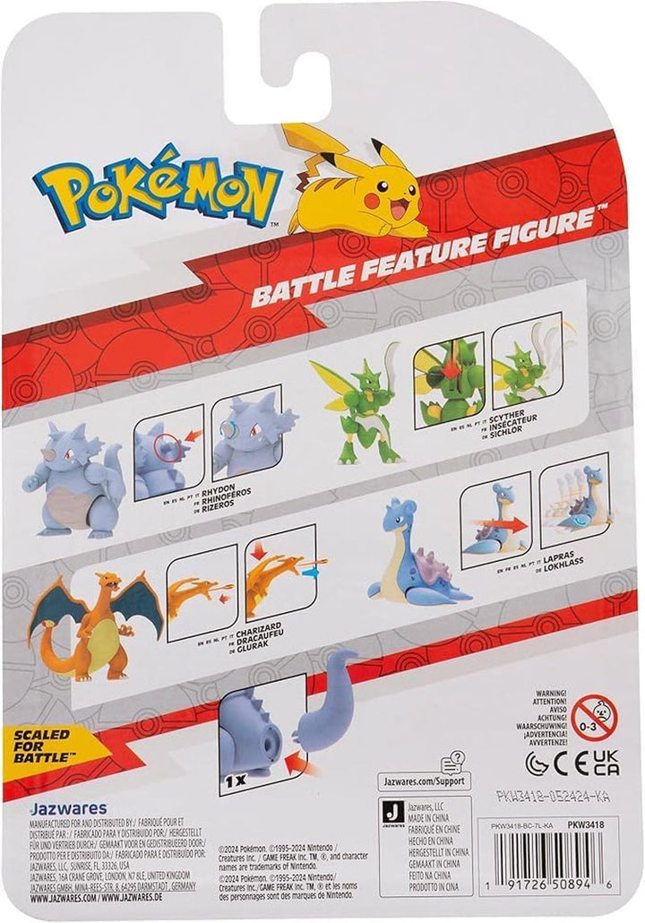 Pokémon PKW3418 - Battle Feature Figure - Rizeros, figură mobilă oficială, 11,5 cm Action figures Naty Shop