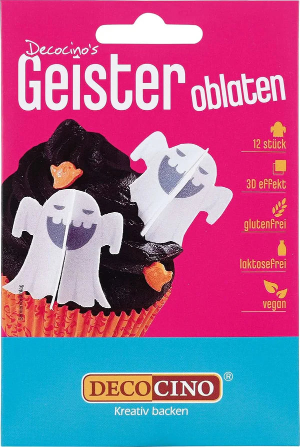 DECOCINO Halloween, jedlé vafle v podobě rozinek s 3D efektem, 6 kusů
