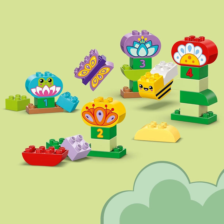 LEGO DUPLO Town Creative Flower Garden, Jucărie stivuibilă, Permite copiilor mici de la 2 ani să se joace imaginativ, Set de construcție pentru a promova dexteritatea, Jucărie educativă pentru copiii preșcolari 10444 Seturi de constructie Besuche den LEGO-Store