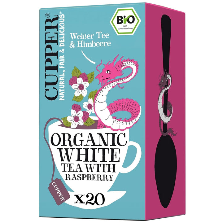 Cupper Ceai de fructe organic Cranberry Rasperry, 20 pliculețe de ceai nealbite, ecologic, comerț echitabil
