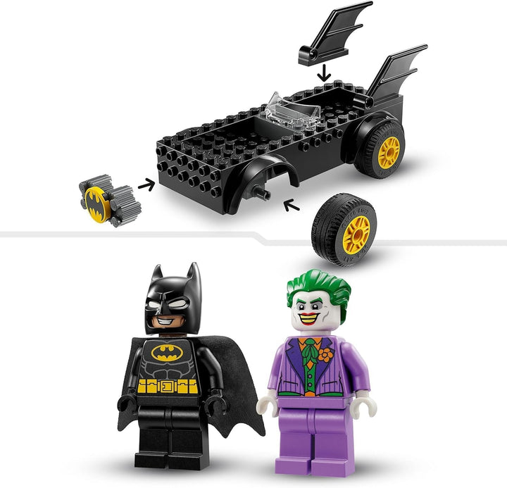 LEGO 76264 DC Chase in Batmobil: Batman Vs. Joker set de mașini de jucărie, Set de pornire pentru supereroi cu 2 minifigurine, Jucărie pentru copii preșcolari, băieți, fete cu vârsta peste 4 ani, Rapid de asamblat Seturi de constructie Besuche den LEGO-Store