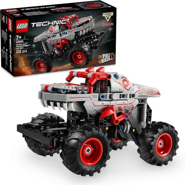 LEGO Technic Monster Jam Thunderroarus, camion monstru de jucărie cu funcție de retragere, jucărie de construcție pentru copii, cadou pentru băieți și fete cu vârsta de 7+ 42200 Seturi de constructie Besuche den LEGO-Store Titlu implicit