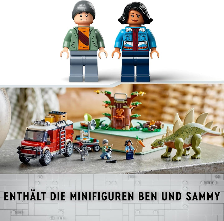 LEGO Jurassic World Dinosaur Missions: Discovery Of The Stegosaurus, Adventure Playset pentru băieți și fete de la 6 ani în sus, cadou pentru fanii lui Ben și Sammy 76965 Seturi de constructie Besuche den LEGO-Store
