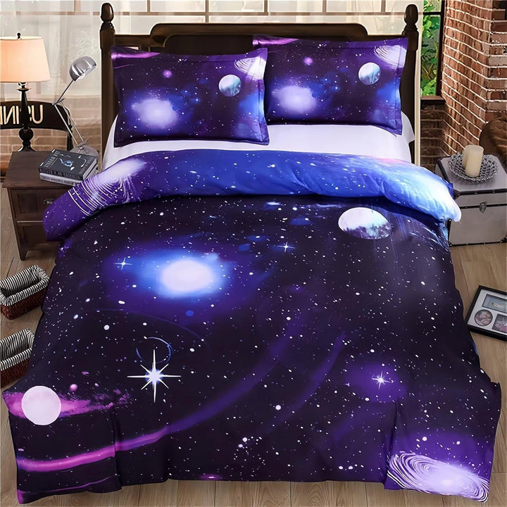 Set lenjerie copii si adolescenti, diverse modele Lenjerie de pat - copii Naty Shop Multicolor15 Single（135×200Cm）