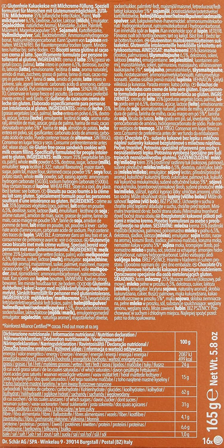 Biscuiți cu cacao Chocolate O'S, 165 g