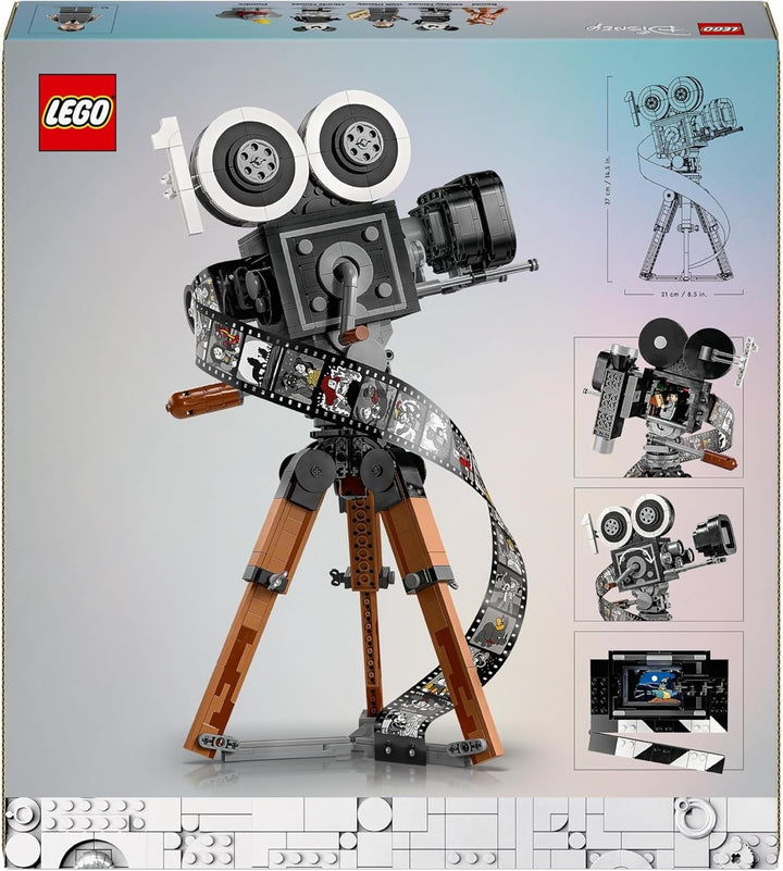 LEGO | Disney Camera - Tribute to Walt Disney, Set pentru adulți cu mini figurine Mickey și Minnie Mouse, figurine Bambi și Dumbo, Cadou pentru femei, bărbați și fani, Expoziție 43230 Seturi de constructie Besuche den LEGO-Store