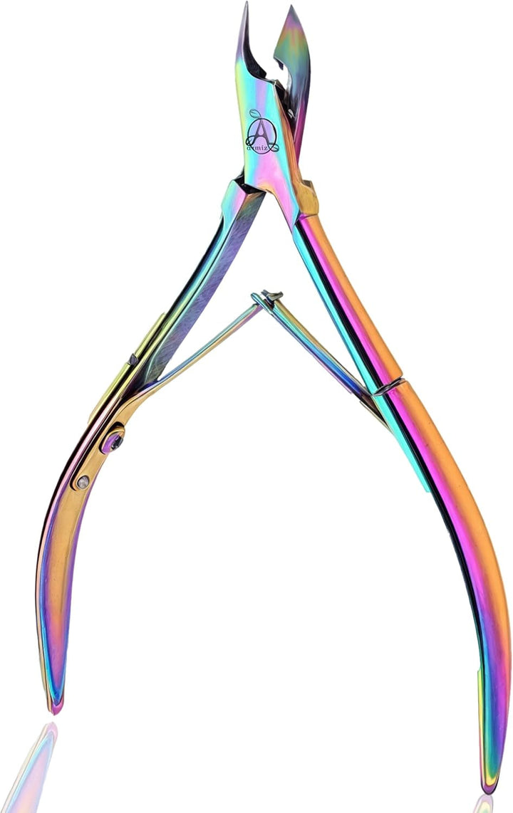 ARMIZ Set de 4 piese pentru împingătorul și cleștele de cuticule, Set profesional de instrumente pentru îndepărtarea cuticulelor, Clește multifuncțional din oțel inoxidabil pentru manichiură și pedichiură