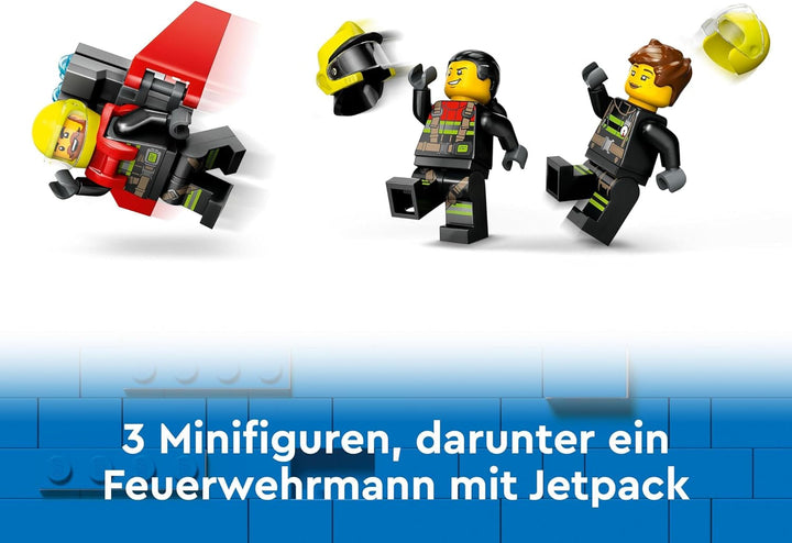 LEGO City Firefighting Plane, Set de pompieri cu avion jucărie pentru copii, set de construcție cu 3 figuri de pompieri și decor de incendiu, idee excelentă de cadou pentru băieți și fete de la 6 ani 60413 Seturi de constructie Besuche den LEGO-Store