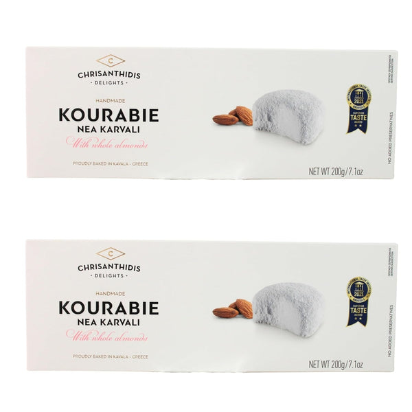 Chrisanthidis SA Biscuiți cu unt Kourabie și migdale 200g, pachet de 2 (2 x 200g)