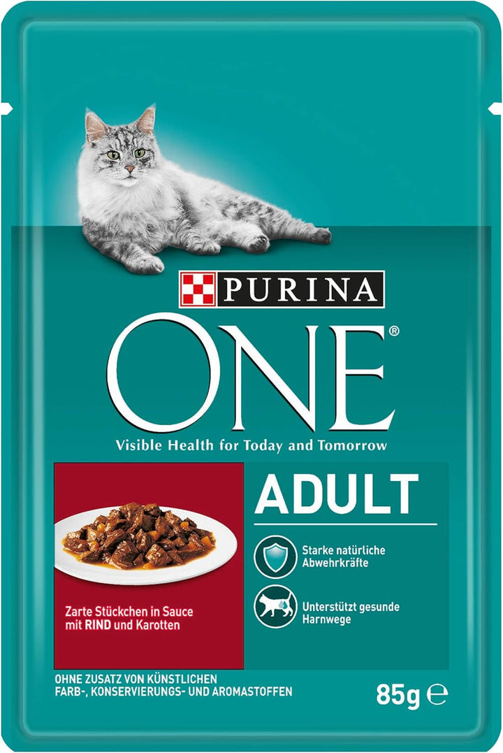 Hrană umedă pentru pisici PURINA ONE Adult, amestec de varietăți, pachet de 40 (40 X 85G)