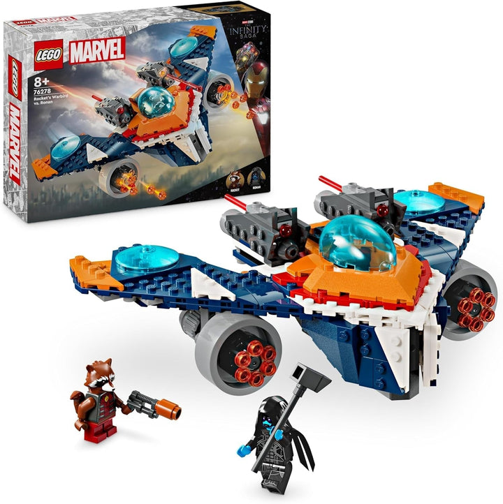 LEGO Marvel Rockets Spaceship Vs. Ronan, set cu navă spațială construibilă, jucărie cu supereroi din Gardienii Galaxiei cu figuri, cadou pentru băieți și fete de la 8 ani 76278 Seturi de constructie Besuche den LEGO-Store Singur