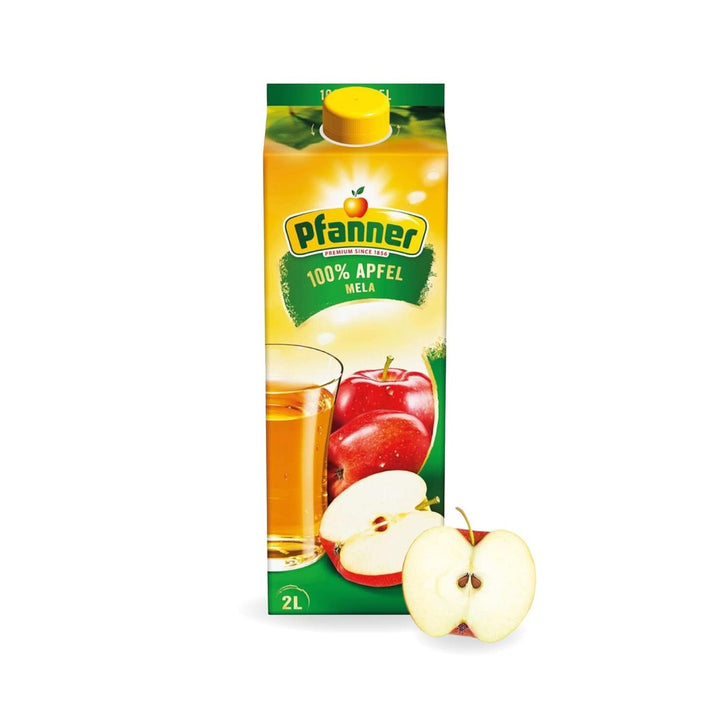 Pfanner 100% suc de mere tulbure natural (1 x 2 litri) - Mere presate direct - Suc de fructe fără adaos de zahăr Bauturi fara alcool Naty Shop 2 litri Mere