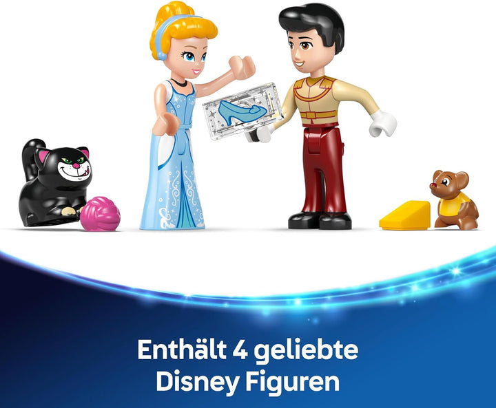 LEGO Ç€ Castelul prințesei Disney Cenușăreasa și trăsura trasă de cai, set pentru fete de la 6 ani, jucărie fantastică cu prințesa Cenușăreasa și prințul fermecător mini păpuși, idee de cadou pentru fanii Disney 43275 Seturi de constructie Besuche den LEGO-Store