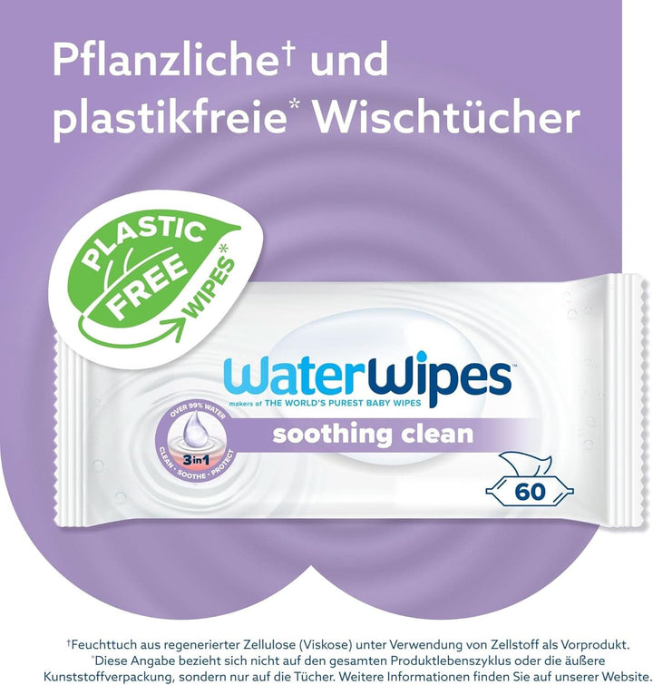 Waterwipes Lindernde Säuberndebabytücher, 720 Tücher (12 Packungen), Mit 99% Wasser & Botanischen Extrakten, Feuchttücher Für Gesicht & Körper Naty Shop