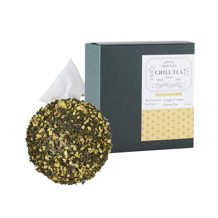 Ceai verde cu ghimbir și lămâie de  - 100% ceai verde japonez - aromă de citrice (30 g)