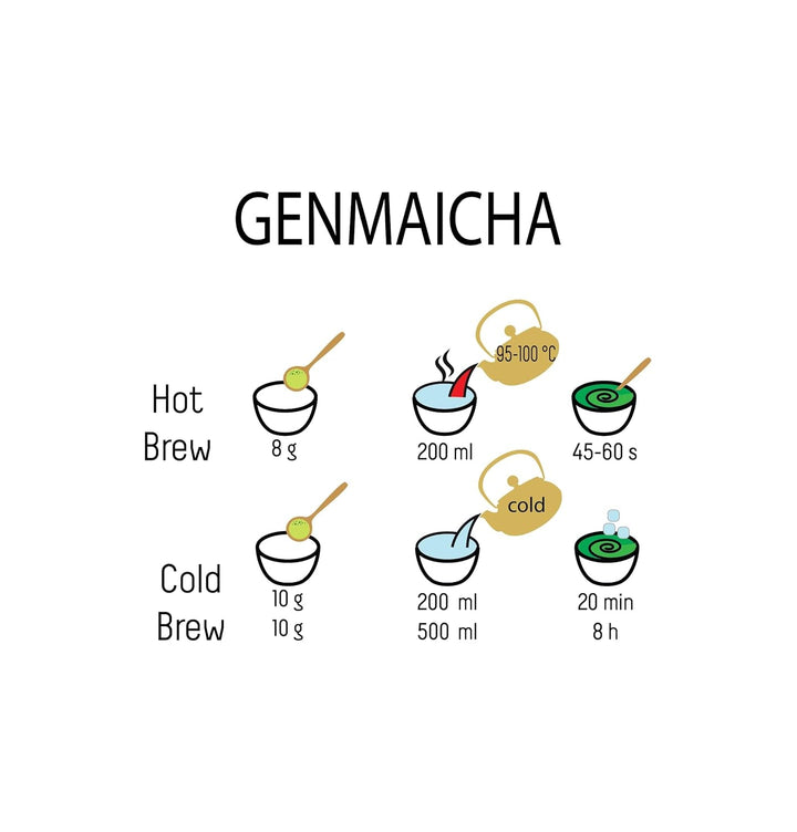 Ceai verde Umami Bio-Genmaicha din culturi japoneze, 100 g – Frunze de ceai cu orez prăjit -