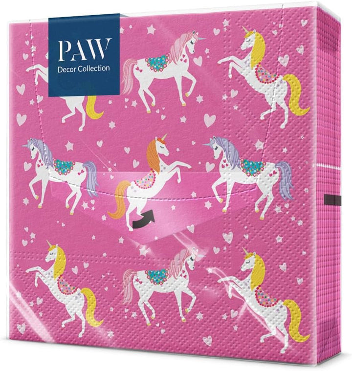 PAW - Șervețele 3 straturi (33 X 33 Cm) I 20 bucăți I Perfect pentru zilele de naștere ale copiilor, petreceri, comuniuni și sărbători I Șervețele de hârtie colorate cu motivul petrecerii I Blocuri, petreceri, jucării - Cărămizi colorate