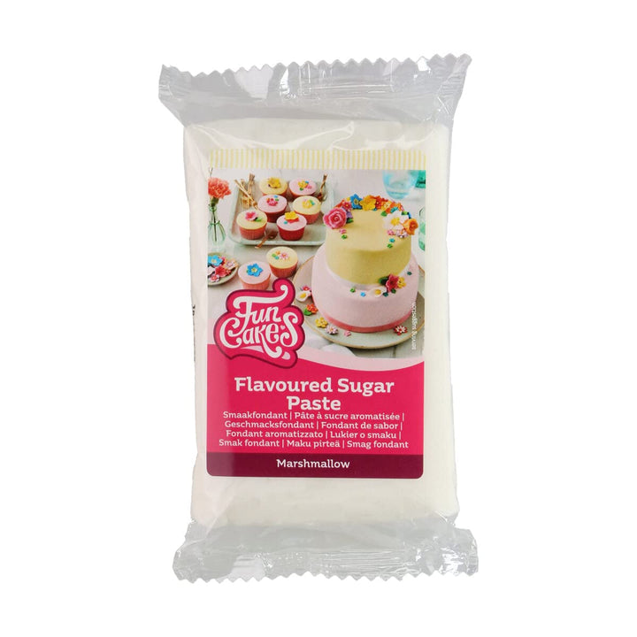 Fondant Funcakes cu aromă de bezea: Ușor de utilizat, fin, flexibil, moale și maleabil, perfect pentru decorarea torturilor, kosher și fără gluten. 1 kg
