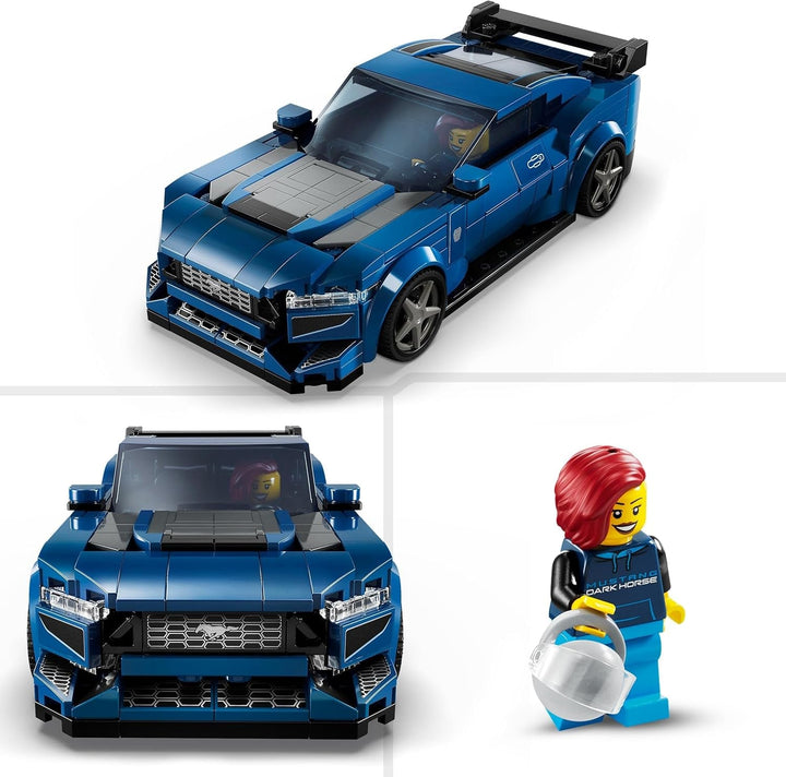 LEGO Speed Champions Ford Mustang Dark Horse Sports Car, jucărie auto cu minifigurine de construit, jucat și expus pentru copii, cadou pentru băieți, fete și fani auto de la 9 ani 76920 Seturi de constructie Besuche den LEGO-Store