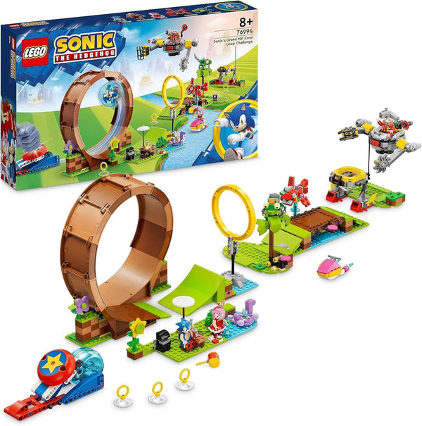 LEGO 76994 Sonic the Hedgehog Provocarea în buclă a lui Sonic în zona Green Hill, jucărie construibilă pentru copii, băieți și fete cu 9 personaje, inclusiv Dr Eggman și Amy Seturi de constructie Besuche den LEGO-Store Singur