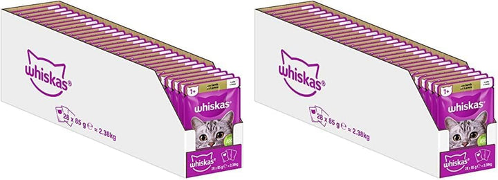 Whiskas Adult 1+ Hrană umedă pentru pisici Selecție mixtă în jeleu, 84 pliculețe, 84X85G (1 pachet vrac) - Hrană umedă de înaltă calitate, Pentru pisici adulte