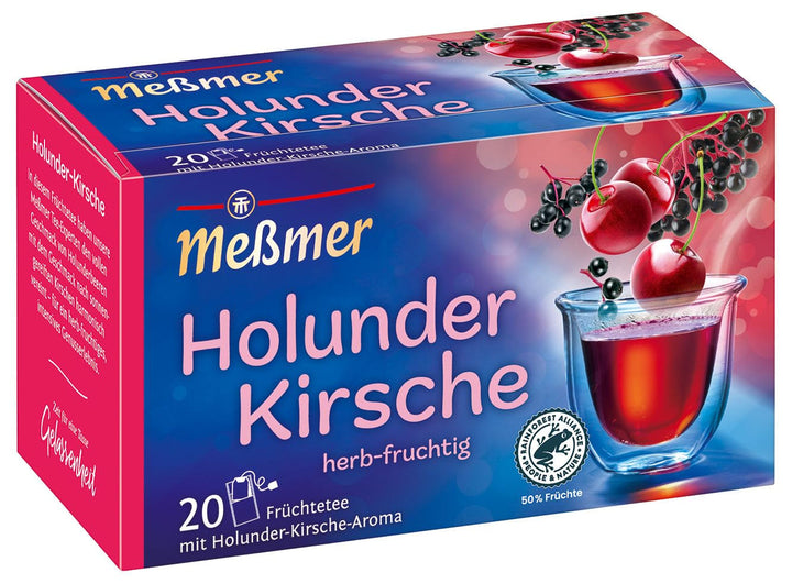 Meßmer Căpșuni-portocale | 20 pliculețe de ceai | Fără gluten | Fără lactoză | Vegan