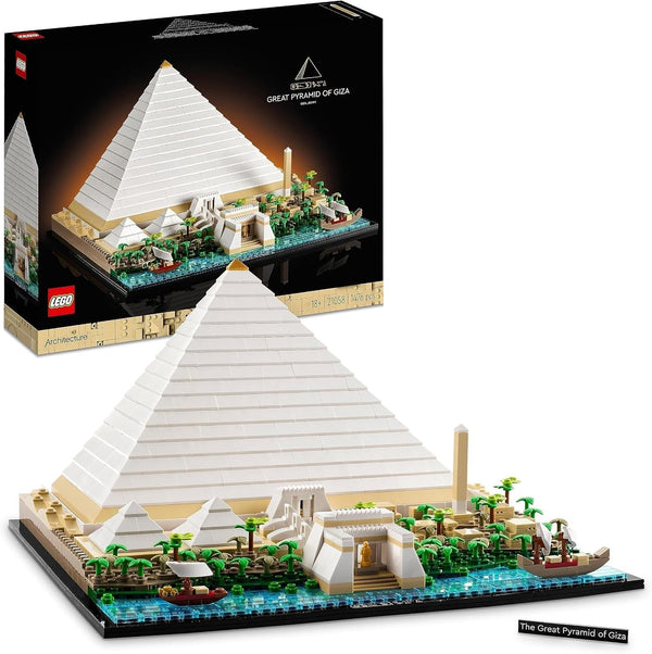 LEGO 21058 Arhitectură Piramida lui Keops Set de construcție pentru artizanat ca hobby creativ, idee de cadou pentru adulți, bărbați, femei, mamă, tată, activitate creativă, colecție de repere faimoase Seturi de constructie Besuche den LEGO-Store Singur