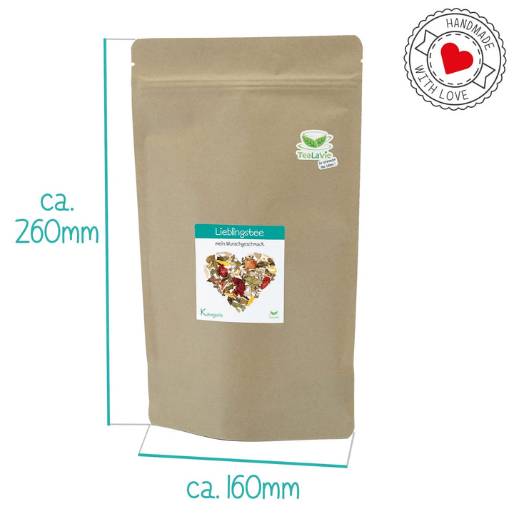 Tealavie - Ceai pentru copii fără zahăr - Căpșuni de pădure și rubarbă (200 g) Tealavie Fruit - Ceai de fructe vrac