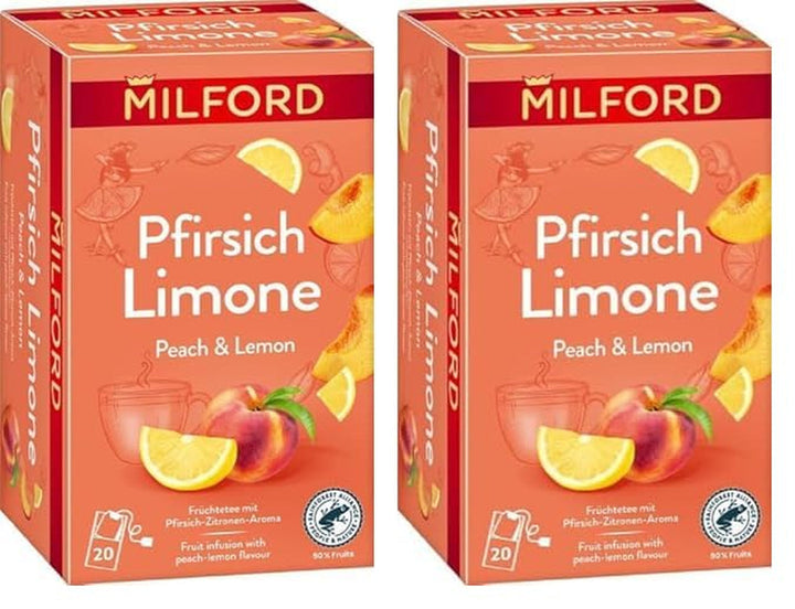 MILFORD Căpșuni și vanilie | Ceai de fructe cu aromă de căpșuni și vanilie | 20 pliculețe