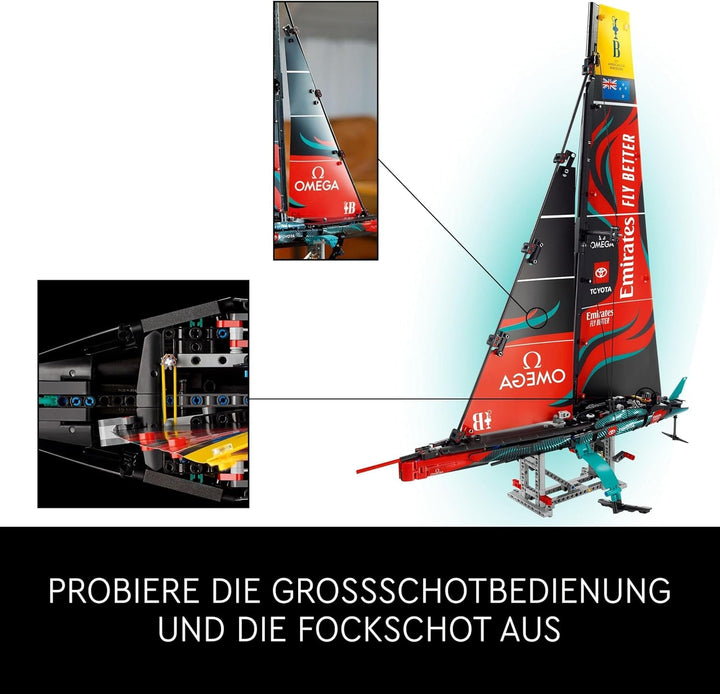 LEGO Technic Emirates Team New Zealand AC75 Racing Yacht, set de construcție cu barcă cu pânze pentru adulți, cadou pentru bărbați și femei, activitate creativă și relaxantă 42174 Seturi de constructie Besuche den LEGO-Store