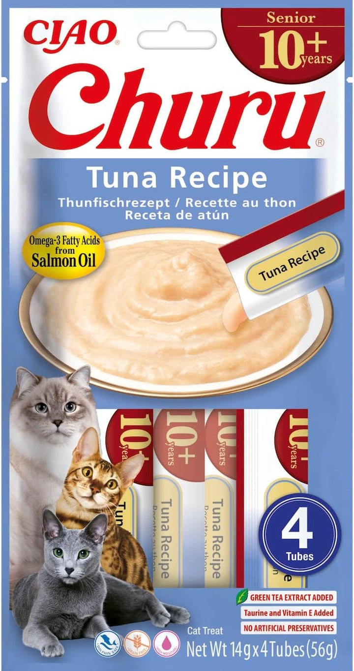 INABA Churu The Best Cat Treats For Vet, Training, Bonding, Dulciuri cremoase pentru pisici, cutie variată cu 100% carne naturală | Fără cereale, fără zahăr, cu conținut scăzut de calorii 40 X 14 G