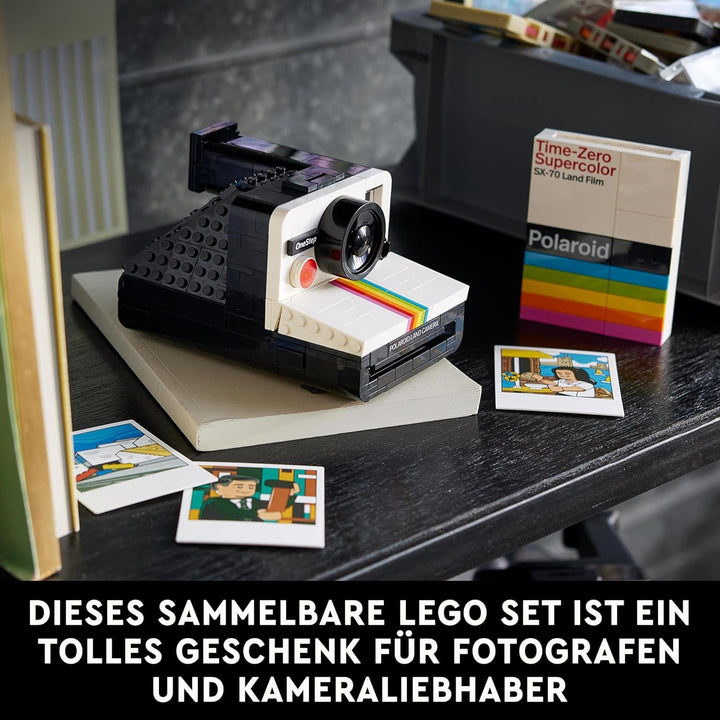 Set aparat foto LEGO Ideas Polaroid Onestep SX-70 pentru adulți, de colecție cu detalii autentice, activitate creativă, cadouri de fotografie pentru femei, bărbați, el, ea și adolescenți 21345 Seturi de constructie Besuche den LEGO-Store