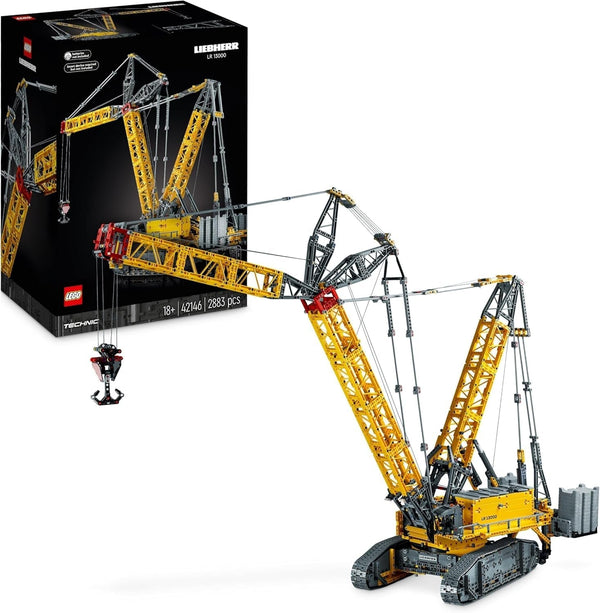 Set macara pe șenile LEGO Technic Liebherr LR 13000, construiește cel mai bun model de vehicul de construcții controlat de la distanță cu aplicația Control+, macara cu sistem de troliu și braț de ridicare, kit model mare pentru adulți 42146 Seturi de constructie Besuche den LEGO-Store Titlu implicit
