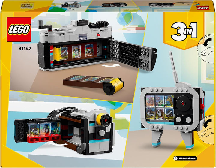 LEGO Creator 3In1 Retro Camera Toy, Camera video, Set TV, Decorațiuni de birou pentru copii sau accesorii pentru dormitor, Cadouri de fotografie pentru fete și băieți de la 8 ani 31147 Seturi de constructie Besuche den LEGO-Store