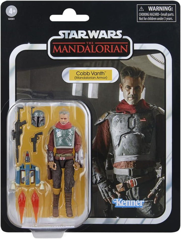 Star Wars Colecția Vintage Cobb Vanth (Armura Mandaloriană), Figura de acțiune Deluxe Zu Mandalorian, Scară 9,5 cm Action figures Naty Shop
