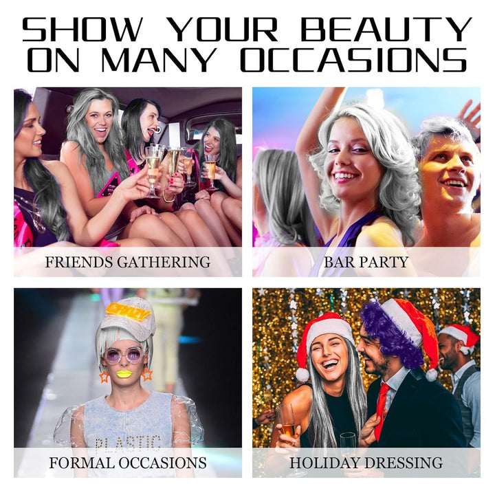 Cremă pentru vopsirea părului natural, gri argintiu, ceară pentru colorarea instantanee a părului, coafură temporară, vopsea gri, păr natural, gri argintiu, 100 ml Vopsea pentru par Naty Shop